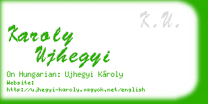 karoly ujhegyi business card