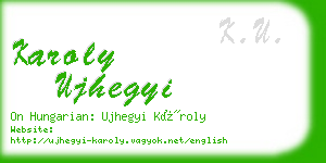 karoly ujhegyi business card